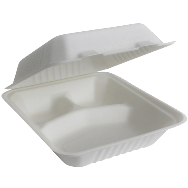 8x8 Fiber Hinged Lid 3 Compartment