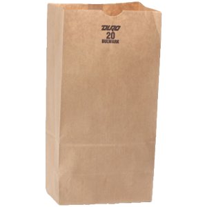 Brown Paper Bags, 20 lb