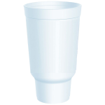 Dart Pedestal Based Foam Cups, 32 oz (32AJ32)