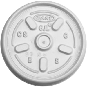 Dart White Vented Lids, 6JL