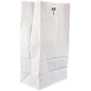 White Paper Bags, 6 lb