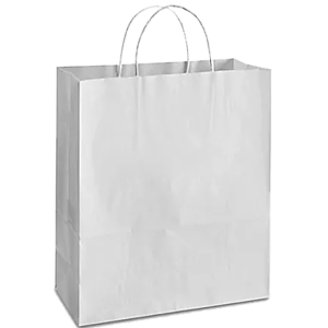 Medium White Paper Bags with Handle