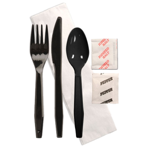 Heavy Weight Cutlery Kits (Black)