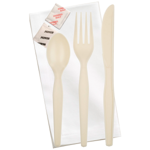 Heavy Weight Cutlery Kits (White)
