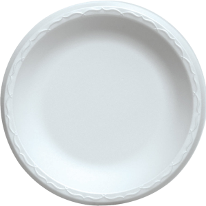 White Foam Plates, 10"