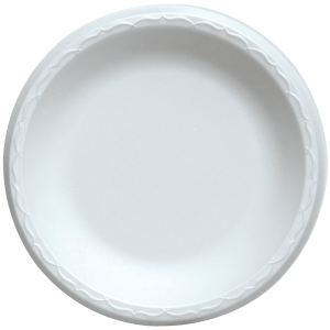 White Foam Plates, 9"