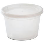 Plastic Soup Container With Lids, 16 oz