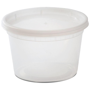 Plastic Soup Container With Lids, 16 oz