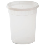 Plastic Soup Container With Lids, 32 oz